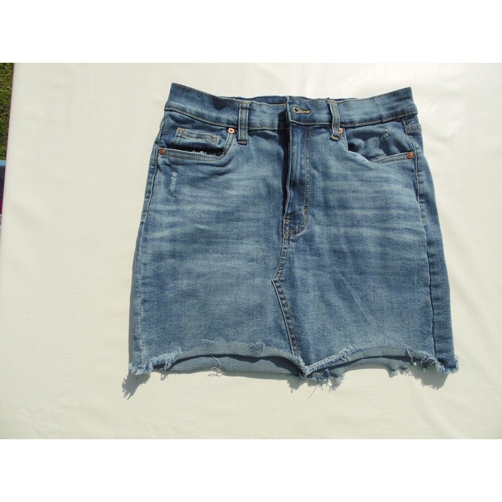 Kendall & Kylie Womens Mini Skirt Jean Medium Wash Denim Size 27